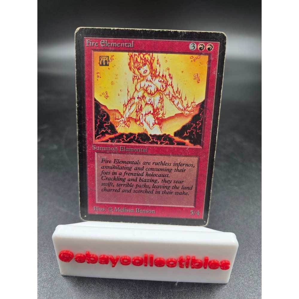 Magic The Gathering Fire Elemental BETA Edition PL/MP Melissa Benson